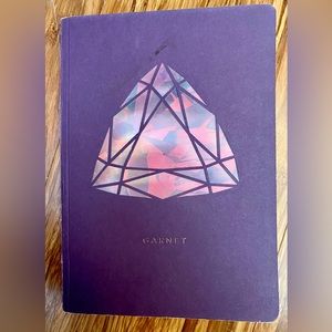 Garnet January birthday gemstone lined journal